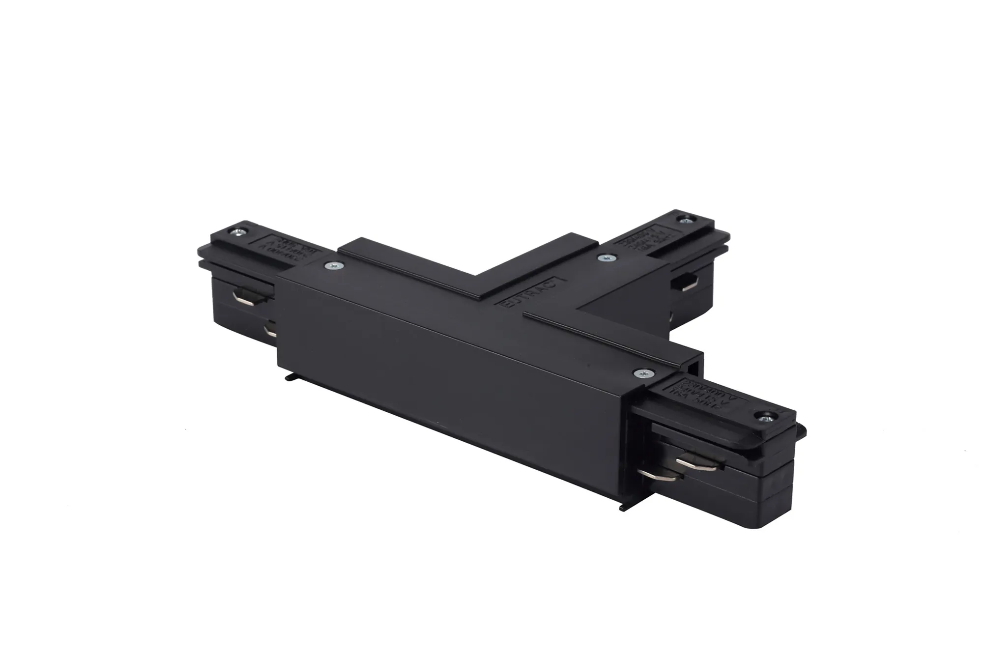 T Coupler With Feeding Option 3 Circuit Surface Mounted Track Right 555 1 1212 2  Eutrac 3 Circuit Surface-Black
